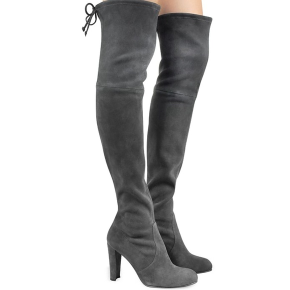 Stuart Weitzman Shoes - STUART WEITZMAN Highland stretch-suede overtheknee